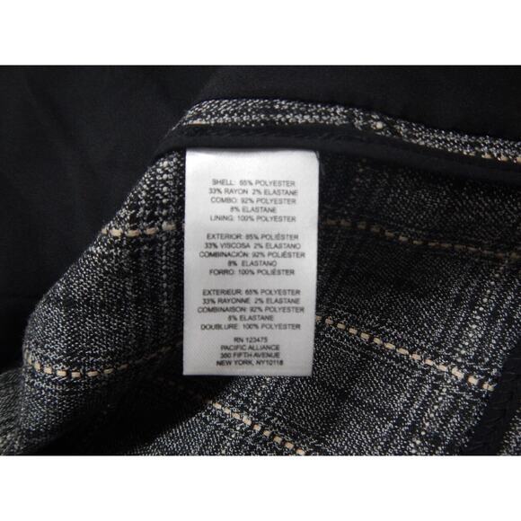 Tahari Arthur S Levine Blazer Jacket Womens Size 16 Gray Plaid 1 Button Collared - Picture 5 of 11